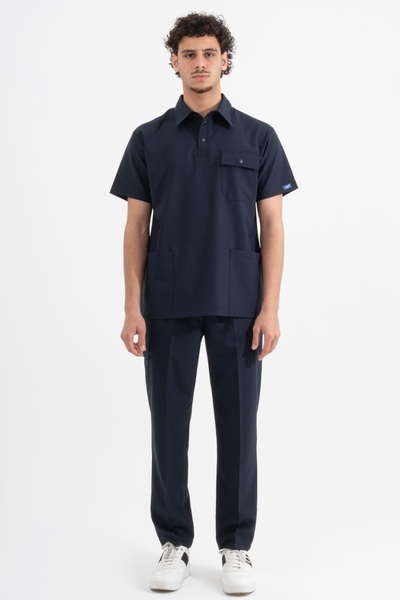 Uçak Medikal LACİVERT MILAN PREMIUM SCRUBS TAKIM