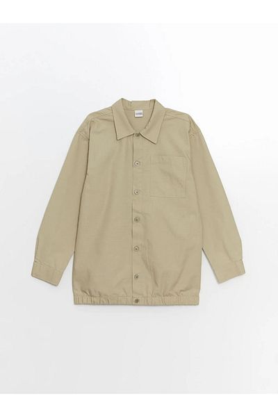LC Waikiki Μακρυμάνικο πουκάμισο για αγόρι LCW Kids Khaki Basic