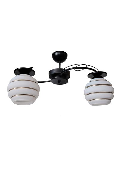 Uçar İlay Modern Black Lasa Glass Living Room Living Room Chandelier Double Chandelier