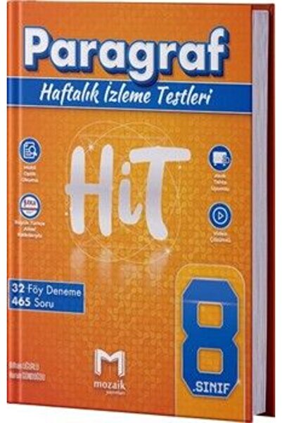 Mozaik Yayınları Mozaik Yayınları 8. Sınıf Paragraf HİT 32 Deneme Ayraç Hediyeli