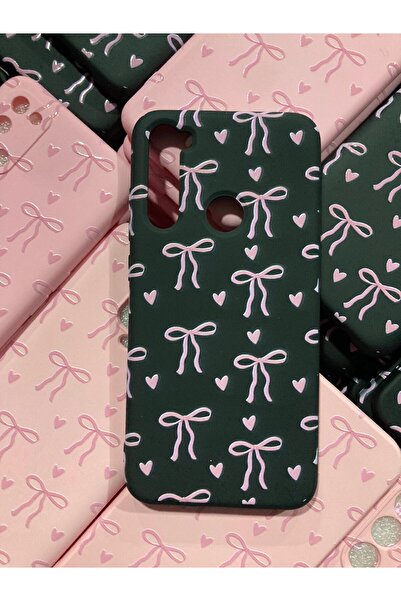 Newon حافظة هاتف XIAOMI REDMI Note 8 من السيليكون المخملي مع طباعة شريطية/فيونكة