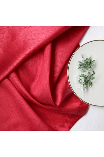 Bimotif Ottoman Silk (Carefree) Fabric 1 Meter, Red Width 300 cm