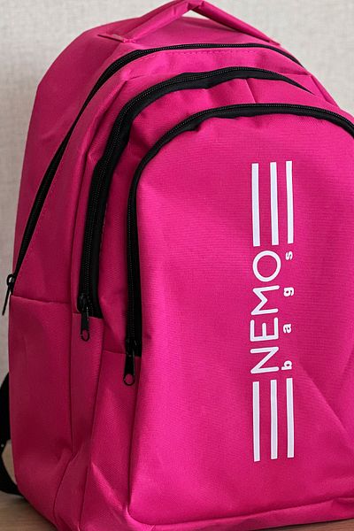 NEMO BAGS Ροζ σακίδιο πλάτης μεγάλου μεγέθους - Υδατοαπωθητικό ύφασμα, Τσάντα Laptop Travel 45x30x15cm 24lt
