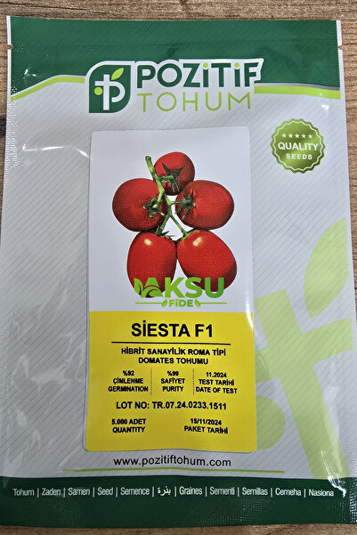 POZİTİF TOHUM Siesta F1 Domates Tohumu - Orijinal Paket - 5.000 Ad/pk