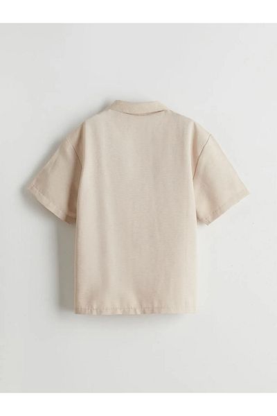 LC Waikiki Lcw Eco Gray Linen Blend Boy's Shirt