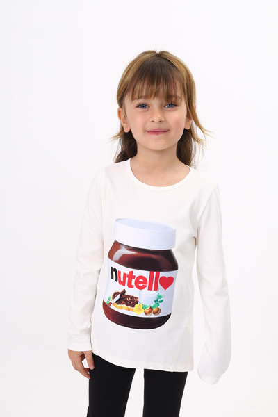 Toontoy Girl's Nutella Printed T-Shirt