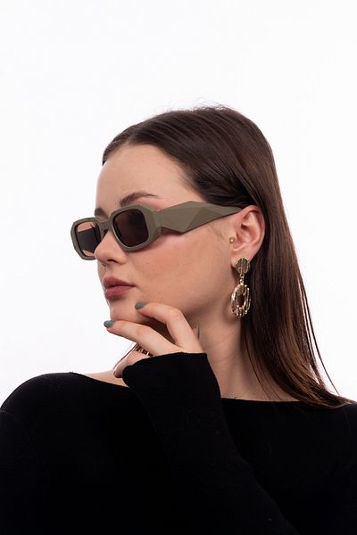 GlimmerGroove Unisex Rectangular Sunglasses - Uv400 Glass Women and Men