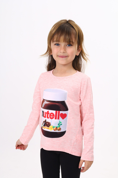 Toontoy Girl's Nutella Printed T-Shirt