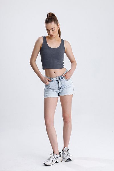 FV Oval Collar Bustier Crop