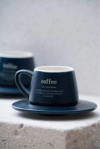 ACAR BLUSH LACİVERT 2 KİŞİLİK TÜRK KAHVESİ FİNCANI