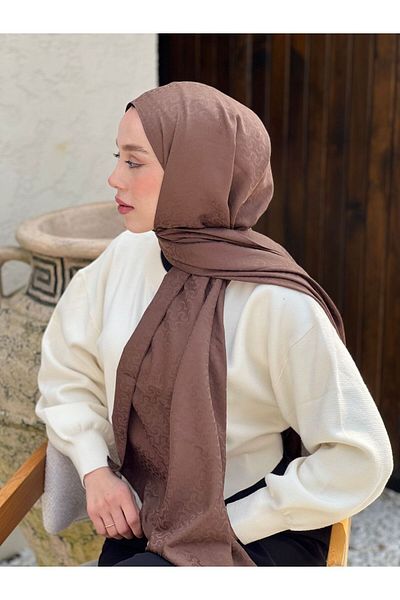 Modakaşmir Silky Jacquard Series Knitted Pattern Shawl