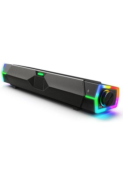 COOYA Computer Speakers, Dynamic RGB Bluetooth, USB Powered with Microphone, for PC Desktop Monitor
