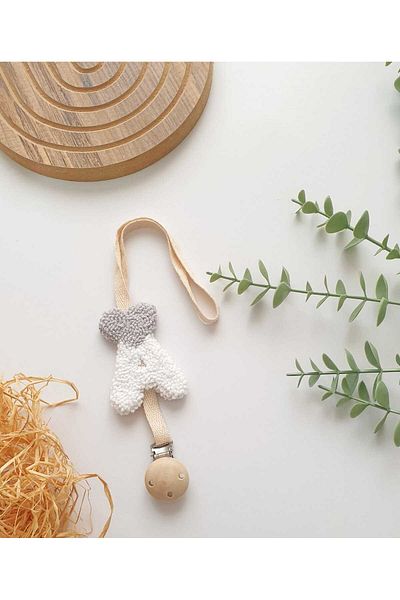 efecco Child Baby Special Design 100% Natural Cotton Rope Punch Double Sided Pacifier Strap