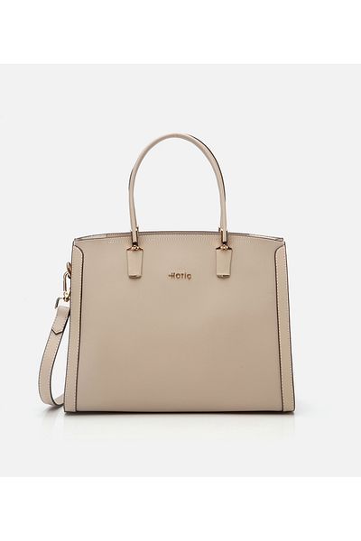 Hotiç Women's Beige Shoulder Bag with Strap