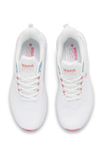 U.S. Polo Assn. Women's White Low-Top Sneakers - Bold Lace-Up Style, Comfortable Casual Footwear