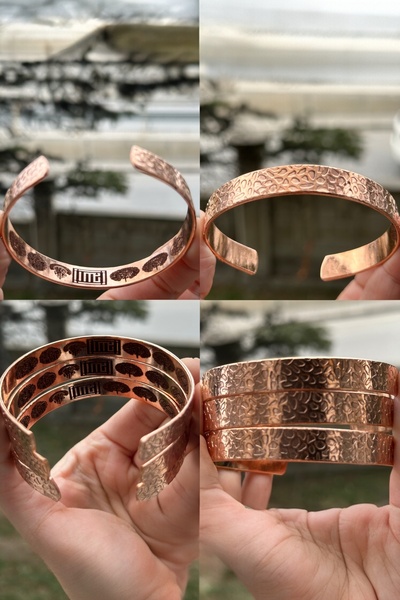 Neefy 1 Pcs Pure Copper Bracelet Armor Protection Dual Copper Bracelet Unisex...