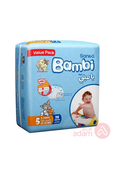 Bambi SANITA BAMBI NO 5 X-LRG VALUE 28PCS