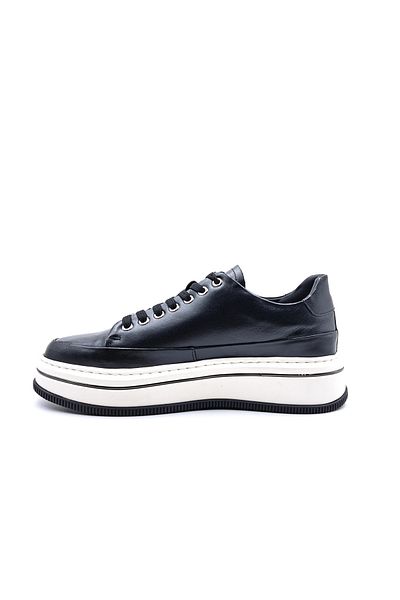 MARCOMEN Genuine Leather High Sole Men's Black Stylish Sports Sneaker Shoes