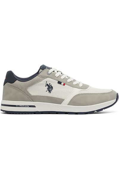 U.S. Polo Assn. Men's White Low-Top Sneakers - Bold Rugged Style with Durable Sole for Outdoor Wear