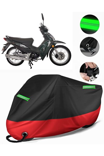 MotoEN غطاء دراجة نارية ممتاز متوافق مع Honda Wing-go (متوافق مع القفل) أسود-...