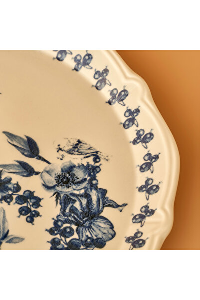 Bella Maison Vanessa Stoneware Sunum Tabağı Mavi (32 cm)