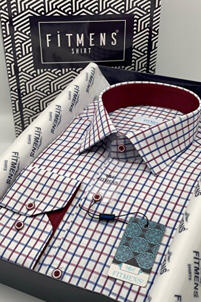Fitmens Classic Long Sleeve Colorful Checkered Gift Boxed Men's Shirt Fs-0021...