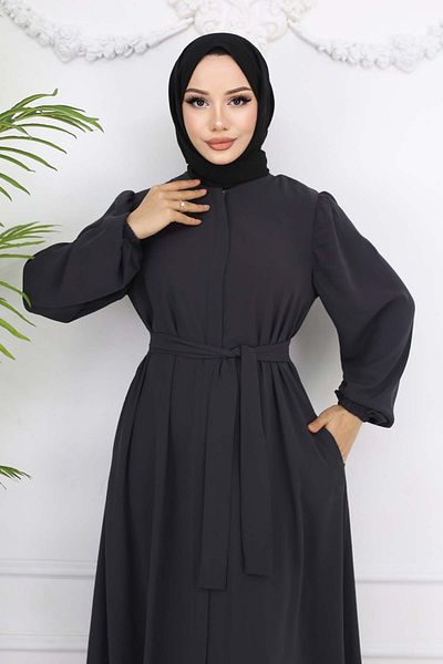 benguen Κρυφό φερμουάρ Belted Ferace Anthracite 1003