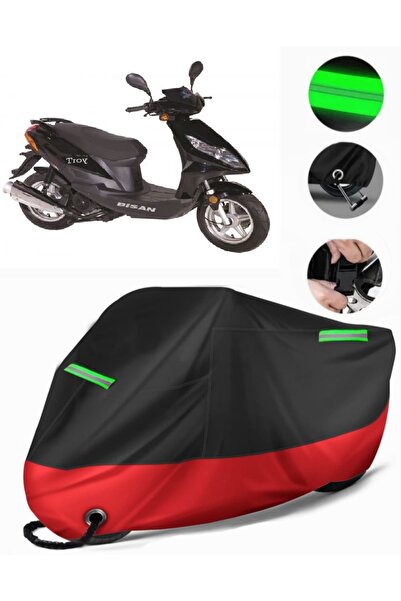 MotoEN Bisan Troy 100 Compatible Premium Motorcycle Tarpaulin (Lock Compatibl...