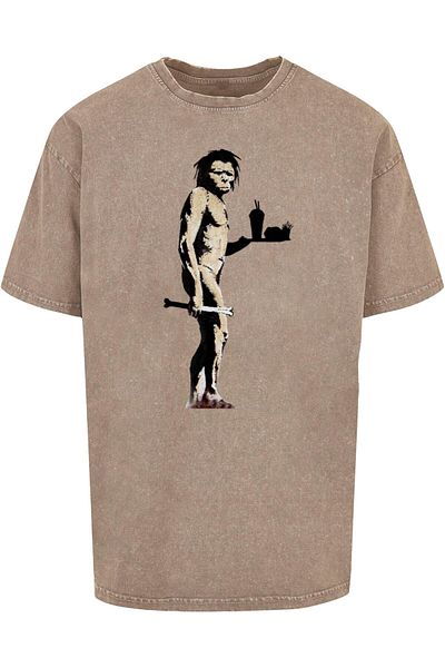 Merchcode Brandalised - Fast Food Apeman Acid Washed Oversize Tee