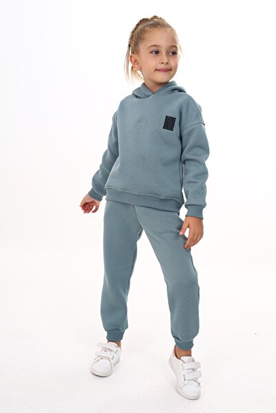 Toontoy Κοριτσίστικο με κουκούλα Κομψό Κεντητό Σετ Φόρμας