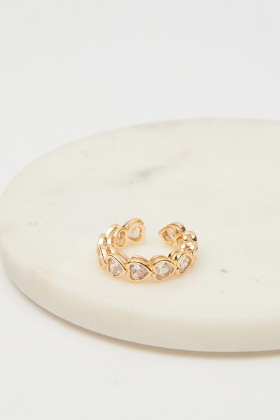 Manuka Tiny Stone Heart Ring - Light Sari