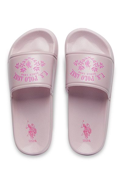U.S. Polo Assn. Women's Pink Slides - Lightweight, Comfortable Casual Shoes