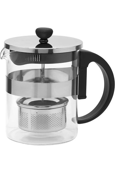 Trust Pro Borosilicate Glass Tea Maker, 600 ml, Clear