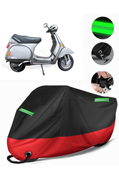 MotoEN غطاء دراجة نارية ممتاز متوافق مع Vespa Cosa 200 (متوافق مع القفل) أسود...
