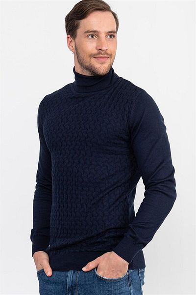 Tudors Pulover de lână subțire pentru bărbați, slim fit, slim fit
