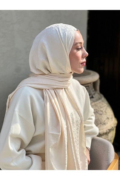 Modakaşmir شال حريري من سلسلة جاكار بنمط لين