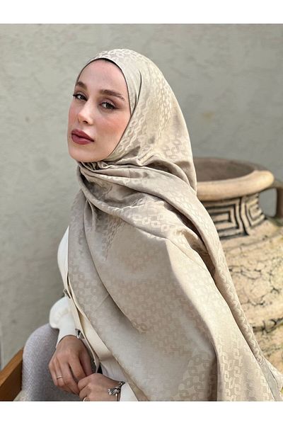 Modakaşmir Silky Jacquard Series Linn Pattern Shawl