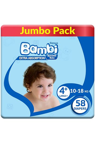 Bambi SANITA BAMBI NO 4+ LRG + JUMBO 58PCS