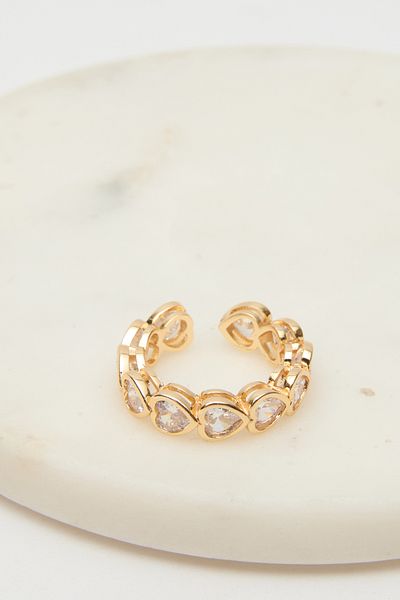 Manuka Tiny Stone Heart Ring - Light Sari