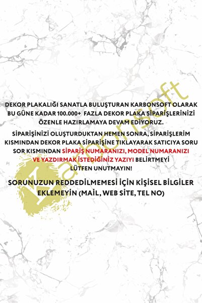 karbonsoft Kişiye Özel Ahşap Dekor Plaka, Bisiklet Plaka, Isimli Plaka, Cam Önü Plakası, Aksesuar Plaka