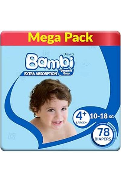 Bambi SANITA BAMBI NO 4+ LRG+ MEGA 78PCS