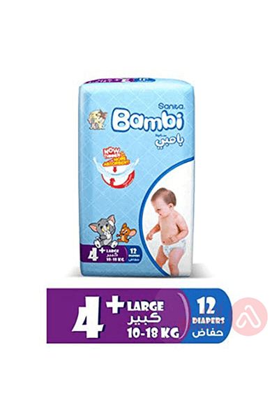 Bambi SANITA BAMBI NO 4+ LRG REG  12PCS