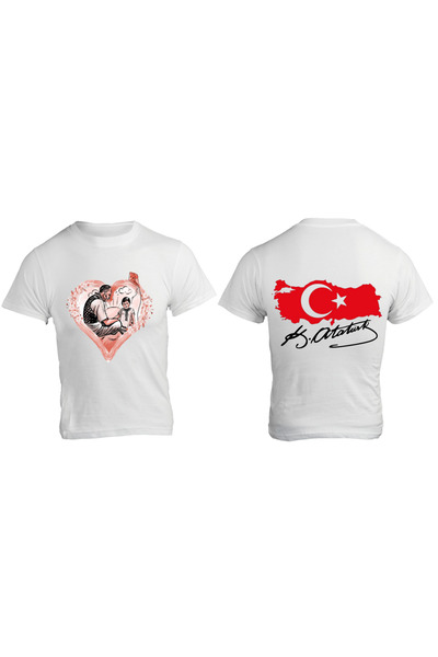 ALPŞAN TİCARET Tricou moale din bumbac pentru copii, imprimat cu steagul, 23 ...