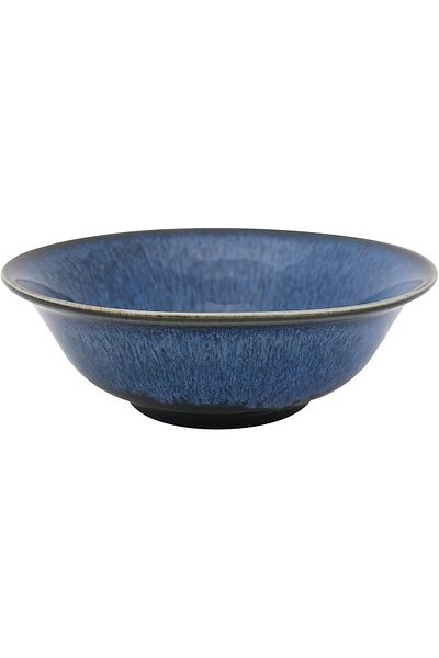 Trust Pro Porcelain Round Deep Soup/Salad/Cereal Bowl Trending Blue/Black Colour 6 Inch / 15.24 cm (