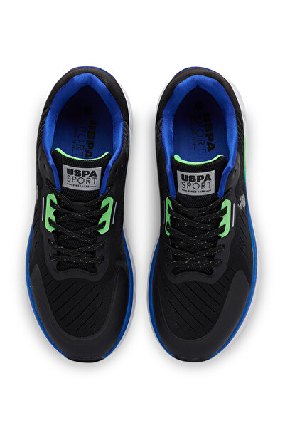 U.S. Polo Assn. Men's Black Low-Top Sneakers - Lightweight Lace-Up Design, Comfortable for Everyday Outfits