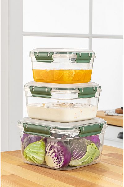 simplicity 6-Piece Tidy Green Leakproof Storage Container