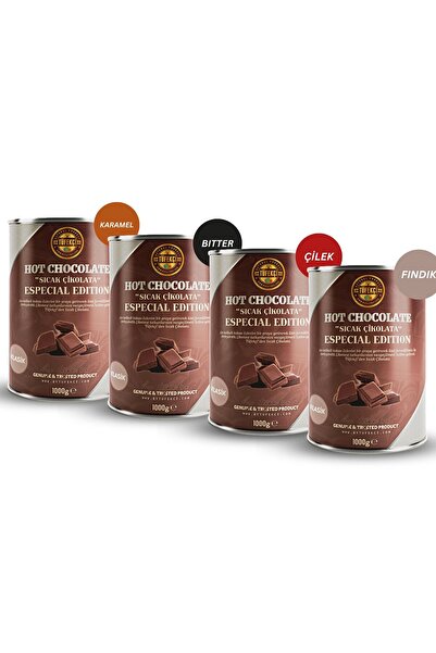 By Tüfekçi Sıcak Çikolata Avantajlı Set (KARAMEL-BİTTER-FINDIK-KARAMEL) (1000...