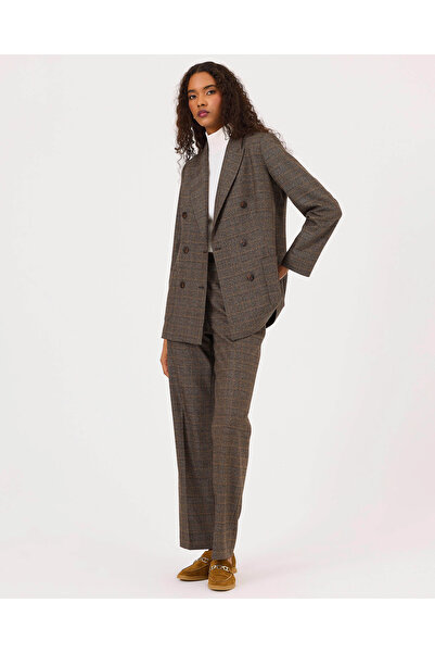 SEÇİL Ekose Desenli Cepli Ceket