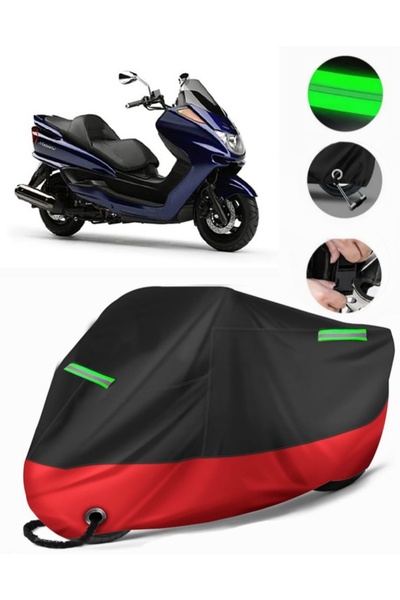 MotoEN Yamaha Majesty 250 Compatible Premium Motorcycle Tarpaulin (Lock Compa...