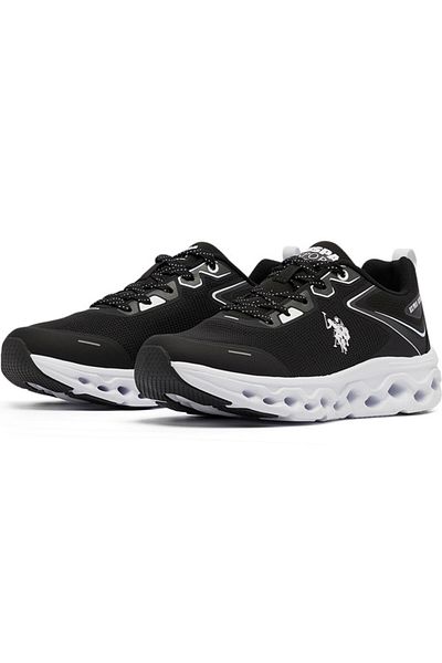 U.S. Polo Assn. Men's Black Low-Top Sneakers - Lightweight Lace-Up Design, Comfortable for Everyday Outfits